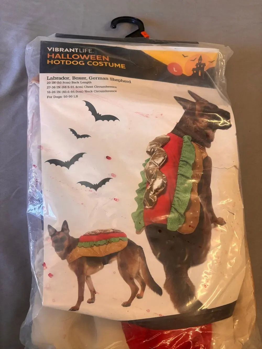 Vibrant Life Halloween Hotdog Dog Costume Large